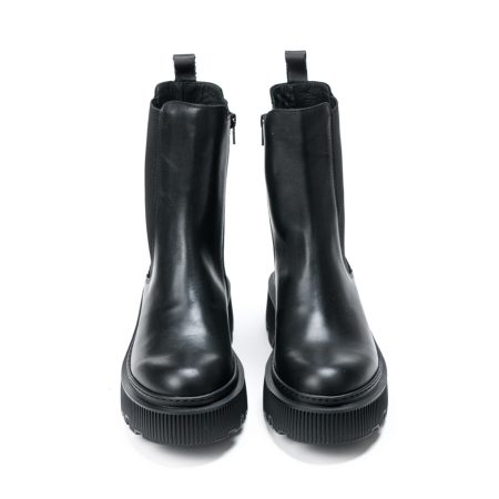 Ženske kožne plitke čizme Roberto-Serpentini-NC18+zip crne ravne - Kupite odmah na Creator.rs -